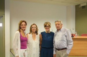 Andrea with her parents and sister Sonia