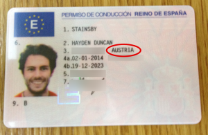 Spanish drivers license - I'm from Austria